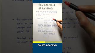 What is Residual Value of an Asset [upl. by Noirod]