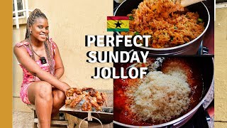 SPEND SUNDAY IN A GHANAIAN HOME WITH ME  THE EASIEST GHANA JOLLOF RICE AT HOME  LIVING IN GHANA [upl. by Blackington729]