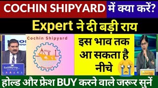 Cochin Shipyard Share Latest News Today Cochin Shipyard Share Target CochinShipyard Hold or sell [upl. by Danna]