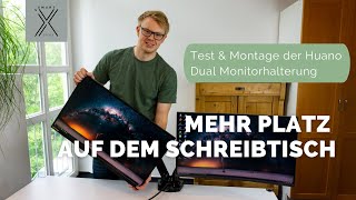 Produkttest HUANO Dual Monitorarm inklusive Montage [upl. by Eelek]