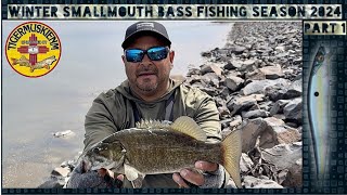 WINTER SMALLMOUTH BASS FISHING SEASON 2024 PART 1 [upl. by Encrata]