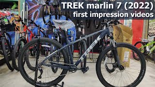 TREK MARLIN 7 2022  Trek Marlin 7 first impression videos  trek marlin 7 hardtail mountain bike [upl. by Aihseit593]