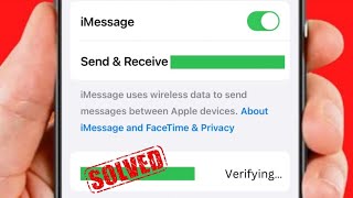 iMessage and Facetime Stuck on Verifying Phone Number iOS 16  iOS 17 [upl. by Euv]