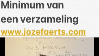 2110 Minimum van een verzameling [upl. by Niwhsa168]