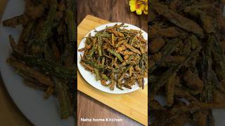 Kurkuri Bhindi Recipe  Crispy Okra Fryshorts trending youtubeshorts snacks bhindi [upl. by Breech]