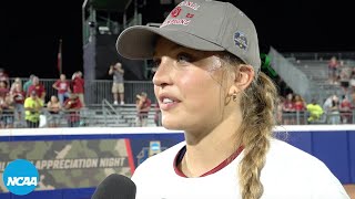 Alex Storako gets the win in Oklahoma softballs 2023 WCWS clincher [upl. by Saimon]