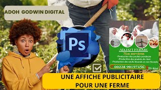 Photoshop affiches pour une ferme délevage [upl. by Aleece590]