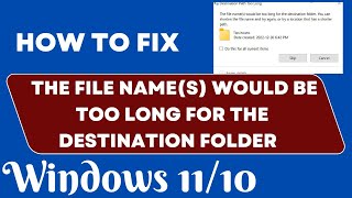 How to fix Path Too Long and File Name is Too Long errors in windows 10 [upl. by Bertold]