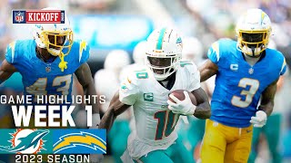 Miami Dolphins vs Los Angeles Chargers  2023 Week 1 Game Highlights [upl. by Sitarski]