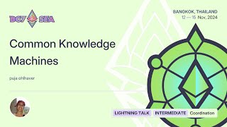 Common Knowledge Machines [upl. by Mahmud]