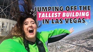 SkyJump Las Vegas – Jumping off the tallest hotel in Vegas [upl. by Zigrang]