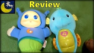 Review of Playskool Lullaby Gloworm vs Fisher Price Ocean Wonders Soothe amp Glow Seahorse [upl. by Adriane]