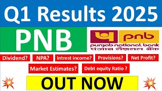 PNB Q1 results 2025  PNB results today  PNB Share News  PNB latest news  Punjab National Bank [upl. by Ylatan]