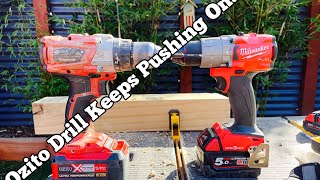 Brushless Ozito Einhell Drill Driver vs Milwaukee M18 hammer drill comparison [upl. by Enohpesrep]