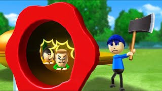 Wii Party Minigames  Mega Man Vs Jackie Vs Tyrone Vs Marisa Hardest Difficulty [upl. by Carper]