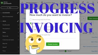 Payment Plans In QuickBooks Online with Progress invoicing [upl. by Anyaj]