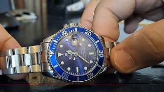 Tevise Submariner homage automatic watch review [upl. by Ennaira]