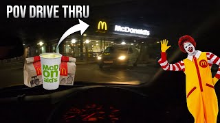 McDonalds POV Late Night Drive Thru 🌃 [upl. by Sension]