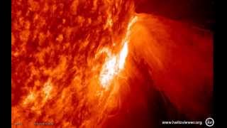 M69 class solar flare  Strong eruption on sunspot 1515 amp Big CME July 8 2012  Video Vax [upl. by Zere]