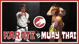 Karate vs Muay Thai sparring [upl. by Oiramej518]