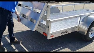 Bi Fold Ramp  Rugged Aluminum Utility Trailer [upl. by Dopp]