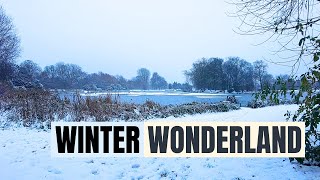 Walk in the SNOW through Derby  Wilmorton Alvaston Park and Pride Park  4K [upl. by Darell151]