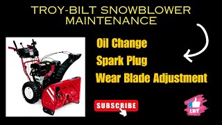 TroyBilt Snowblower Maintenance 2840 [upl. by Tenney]