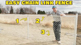 How To Install Chain Link Fence The Easy Way [upl. by Initof439]