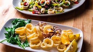 Two Quick and Easy Calamari Recipes [upl. by Aihsenot]