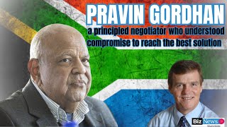 Pravin Gordhan a negotiator who understood compromise to reach the best solution – Theuns Eloff [upl. by Rehpitsirhc464]