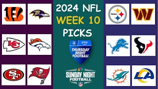 2024 NFL WEEK 10 GAME PICKS  FULL WEEK PREDICTIONS [upl. by Leuname]