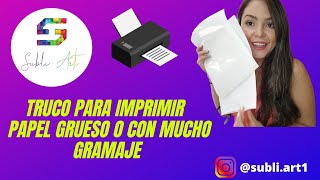 mi impresora Epson no toma el papel fotográfico o grueso  como hago para imprimir papel grueso [upl. by Anaes]