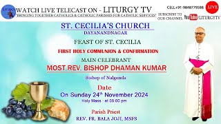 Most Rev Dhaman Kumar Bishop of Nalgonda  Feast of St Cecilia  Solemn High Mass 5pm  241124 [upl. by Dnamron639]