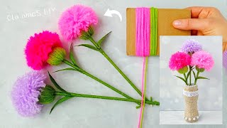 Its so Beautiful 💜🧶 Super Easy Flower Craft Ideas with Wool  DIY Amazing Yarn Flowers [upl. by Aniara]