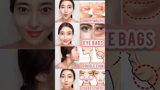 Simple face lifting exercise🔥AntiAging Jowls amploughlines amp Eye bags shorts exercise [upl. by Maeve]