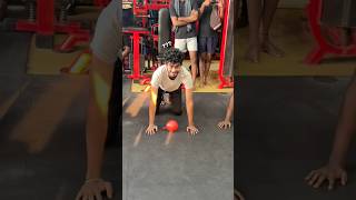 Push up competition in gym 😰😂🔥 Wait till end shorts funwithsiblings [upl. by Drofhsa]