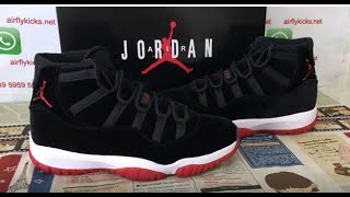 FIRST LOOK Unboxing Air Jordan 11 Bred Velvet Review [upl. by Hgielrebma]