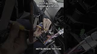 ASMR Mitsubishi Triton 2023 Apple Carplay amp Android Auto Head Unit Installation [upl. by Herodias110]