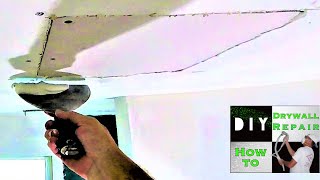 How to repair a drywall ceiling hole fast and easy [upl. by Clarisse643]