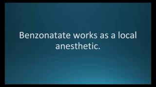 How to pronounce benzonatate Tessalon Memorizing Pharmacology Flashcard [upl. by Eeuqram409]