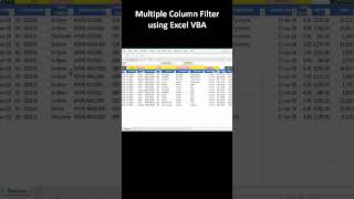 Excel Macro Multiple column filter using VBA for Numeric String and Date as well [upl. by Merc944]