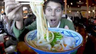 Udon Noodle Eating Spree amp Tempura Binge ★ ONLY in JAPAN [upl. by Alemap]