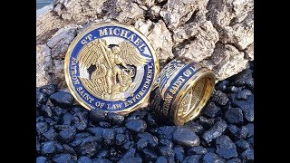 Powder Coating Law Enforcement Challenge Coin Rings [upl. by Airamahs378]