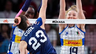 ALL quotMEGA RALLYquot of Italy  USA  Volleyball Nations League 2024 [upl. by Seilenna]