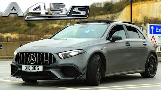 MY MERCEDES AMG A45S WALKAROUND TOP SPEC 2022 4MATIC PLUS MOUNTAIN GREY [upl. by Ytrebil]