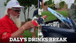 Golf legend John Daly leaves Bryson DeChambeau stunned as he shows off golf cart with DRINKS COOLER [upl. by Hedelman106]