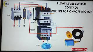 FLOAT TYPE LEVEL SWITCH CONTROL WIRING FOR ONOFF MOTOR SUBMERSIBLE PUMPwiring pumps  levels [upl. by Nireves6]