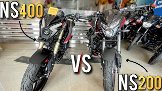 NS 200 vs NS 400 🤔  Bajaj Pulsar Ns 200 vs Ns 400 Z Detailed Comparison Video✅  Harsh verma [upl. by Baxy]