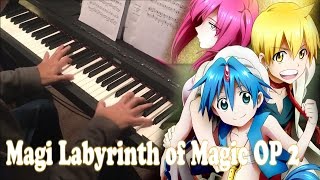 Magi the Labyrinth of Magic OP 2  Matataku Hoshi no Shita de Piano Cover [upl. by Alderman]