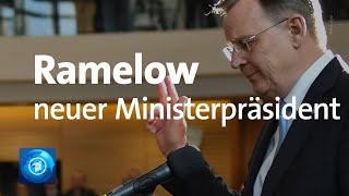 Thüringer Landtag Ramelow wieder zum Ministerpräsidenten gewählt [upl. by Atinreb]